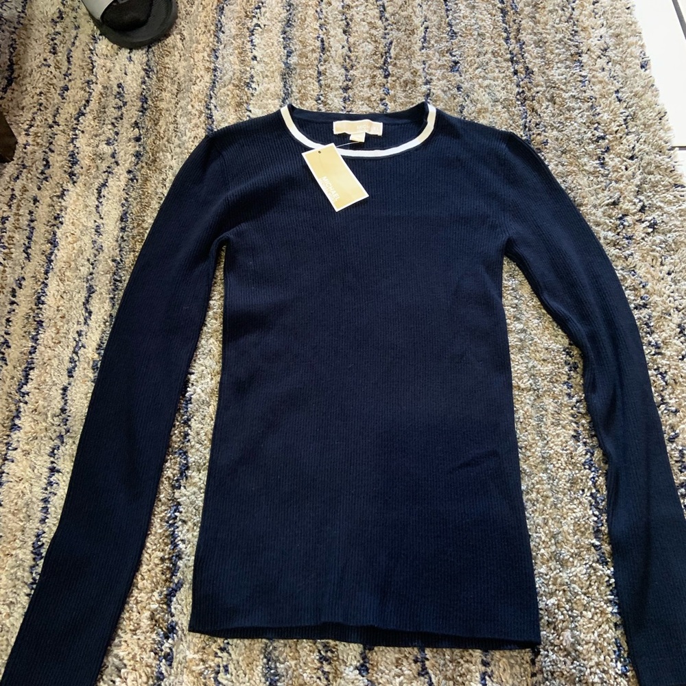 Michael kors navy blouse